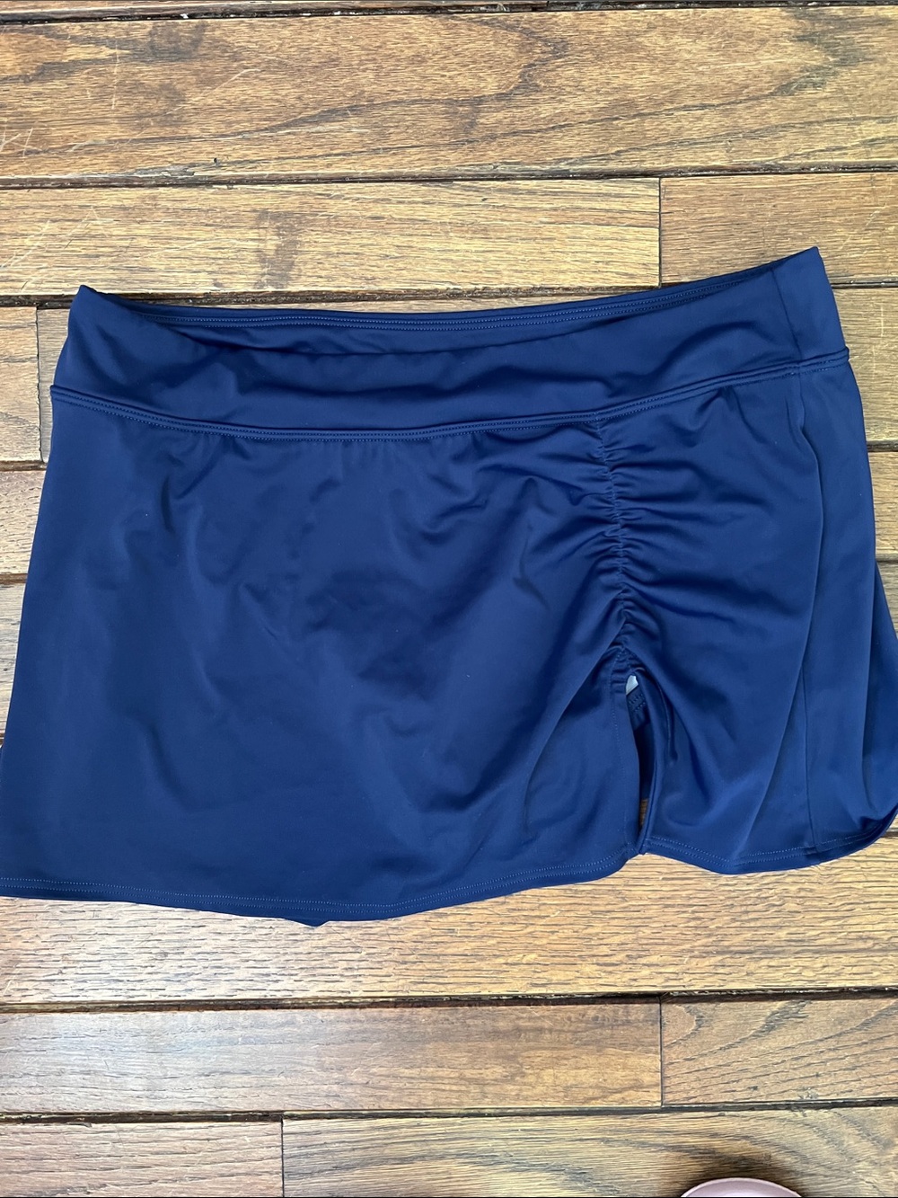 LL Bean Navy Swim Skort Bikini Bottom Size 10 Like New